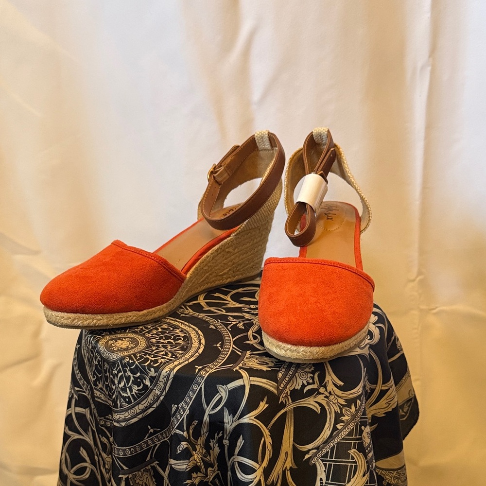 Style & Co. Vibrant Orange Espadrille Wedges